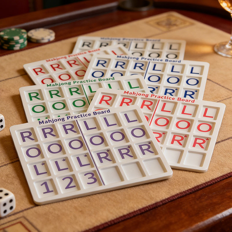 Mahjong Practice Board Reusable Training 3d printed Board for Tile Placement Strategy Learning and Skill Improvement for Beginners and Advanced Players