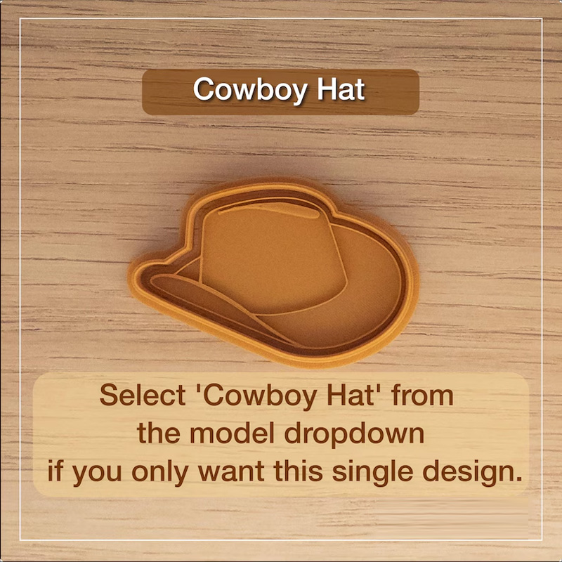Personalized Cowboy Western Cookie Cutter Gift For Horse Lover Barn Owner Cutter 3D Printed Baking Supplies Fondant Tool Craft Stamp for Equestrian Lovers