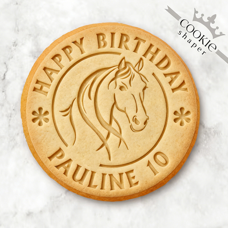 Personalized Horse Name and Years Cookie Cutter Gift For Horse Lover Barn Owner Cutter 3D Printed Baking Supplies Fondant Tool Craft Stamp for Equestrian Lover