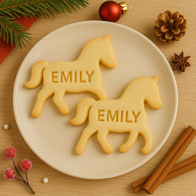 Personalized Horse Little Pony with Name Cookie Cutter Gift For Horse Lover Barn Owner Cutter 3D Printed Baking Supplies Fondant Tool Craft Stamp for Equestrian Lover