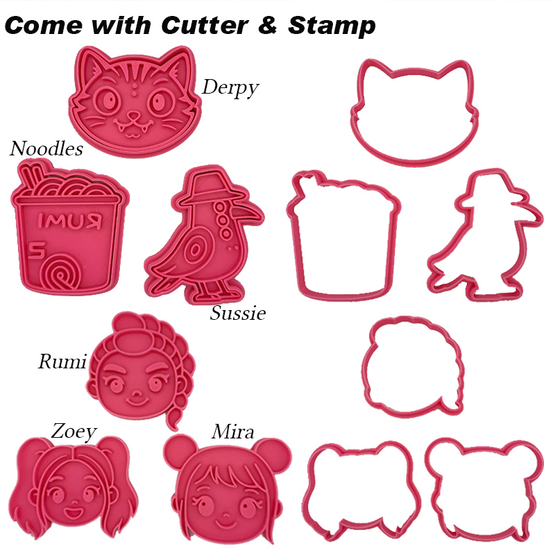 Personalized Kpop Demon Hunter Cookie Cutters and Stamps Biscuit Molds Baking Lover Gifts