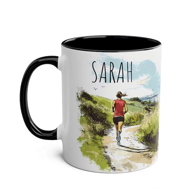 Personalized Runner  Mug with Funny Triathlon Mug Gift for Fitness Enthusiasts Bodybuilders and Gym Lovers