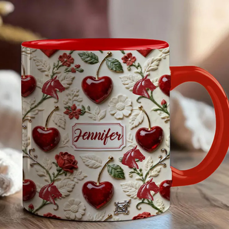 Personalized Equestrian Best Girlfriend Mug Love You I Do Heart Cherish Valentines Day Gift for Riding Lovers Equestrian Lovers