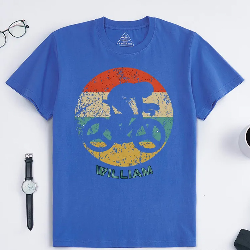 Personalized Vintage Retro Cyclist Classic T-shirt Cycling Icon Shirt Gift T shirt Funny Bicycle Christmas Sweatshirt Bike Riding Lover Gift Christmas Cyclist Shirt for Riding Lovers