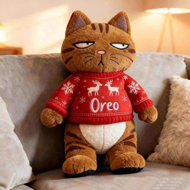 Personalized Cat Lover Letter Pillow with Custom Name Graphic 3D Print