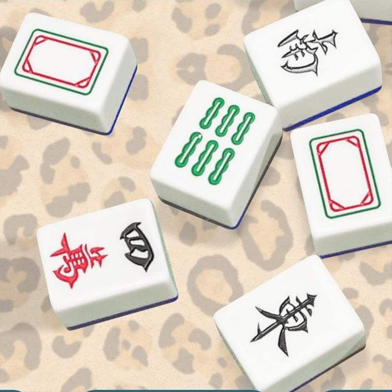 Personalized Leopard Print Mahjong Table Mat Custom Game Night Accessory Mahjongg Mat Custom Tile Game Gift for Players or Hosts