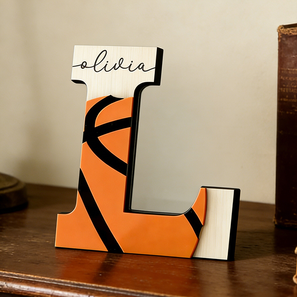 Personalized Basketball Letter Decor – Custom Name Wooden Gift for Players, Coaches & Sports Fans