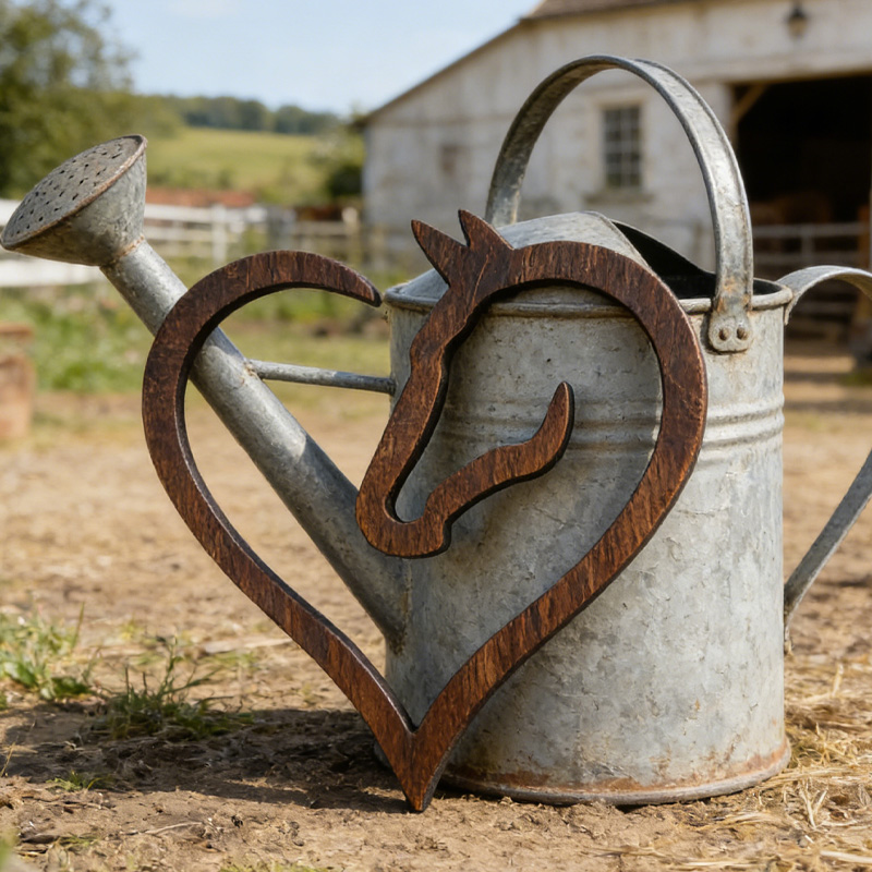 Personalized Wooden Horse Heart Sign Farm Pony Lover Sign Gift for Equestrain Lovers