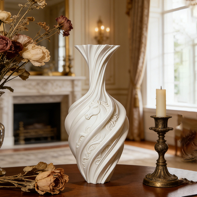 Personalized Silk Vase 3D Print Horse Sculpture Planter Gift for Equestrian Riding Lovers