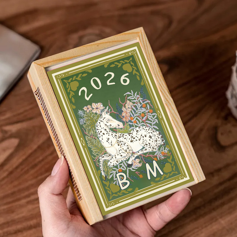 Personalized Floral Horse Matchbox Large Engagement Gift Wood Matchbox for Couples Wedding Gift for Equestrain Lovers