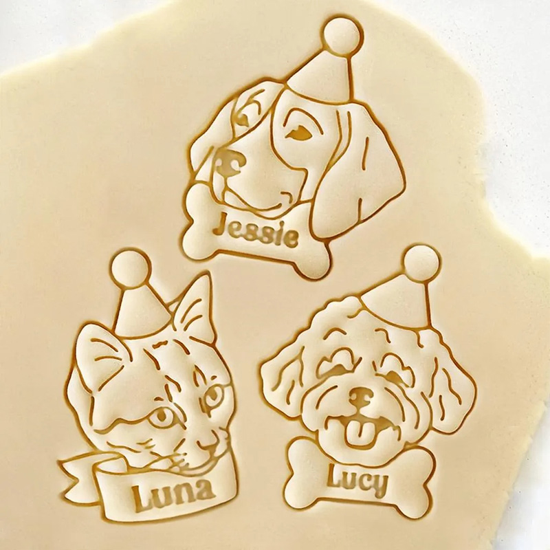 Personalized Birthday Pet Photo Cookie Cutter With Custom Photo,Birthday Pet Cookie Cutter