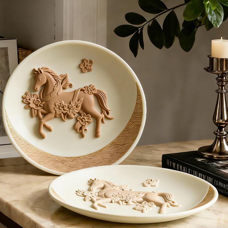 Personalized Horse Jewelry Tray Dish 3D Printed Plate Ring Dish Elegant France Gift for Equestrain Lovers