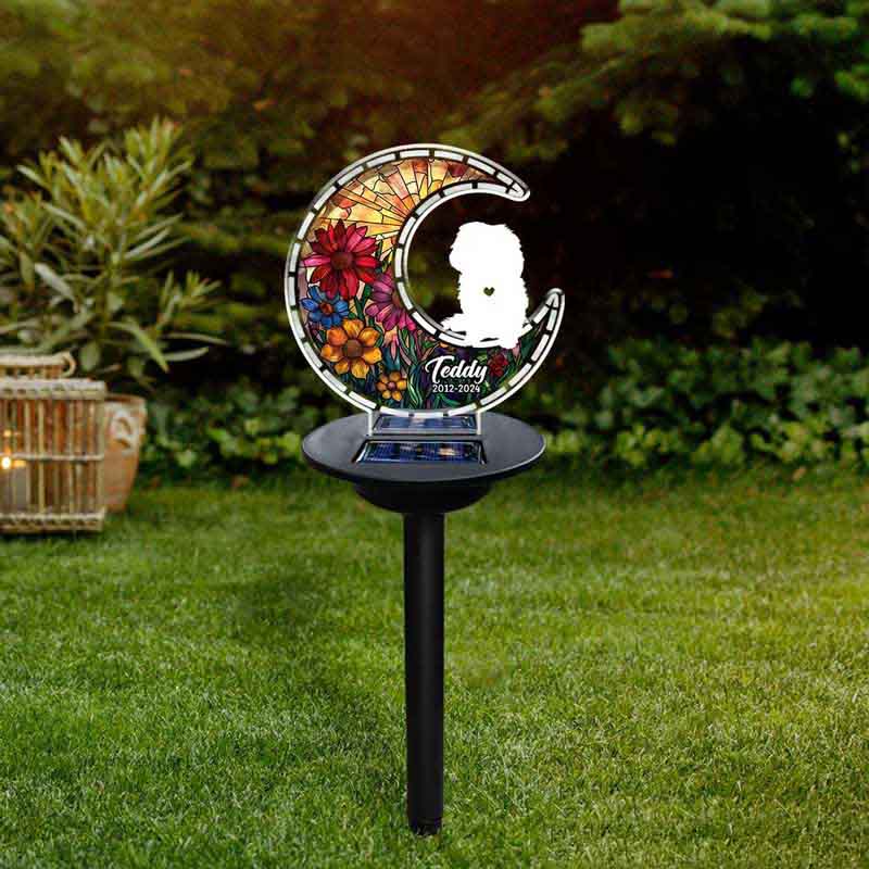Personalized Dog Lover Look for You and Stay with You Solar Light