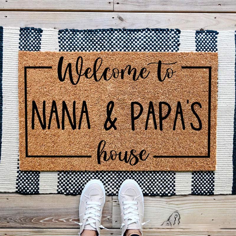 Personalized Grandparents Welcome Doormat a Thoughtful Housewarming Gift for Family Home Welcome Mat for Home New Home Gift