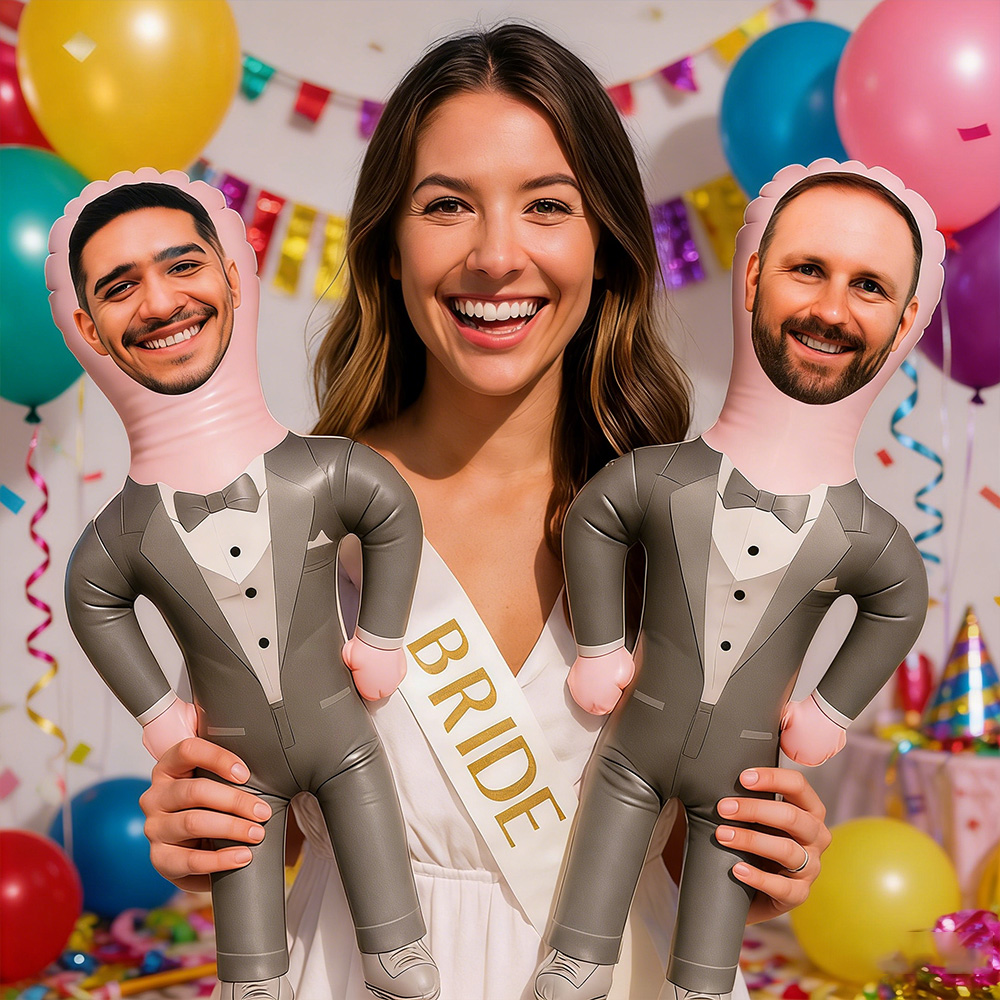 Personalized Face Photo Bachelorette Blow Up Doll Party Favor Blow Up Doll Bachelor Trip Decor Blow Up Husband Groom Blow Up Doll Inflatable Hen Party