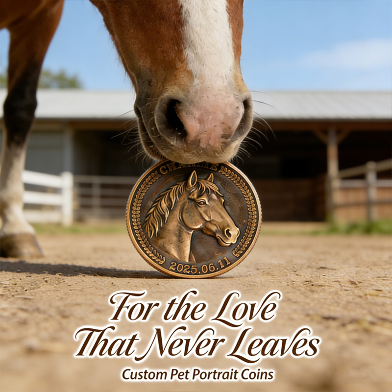 Personalized Pet Photo Memorial Coin with Name and Date Birthday Memorial Day Gift for Pet Owner Friend