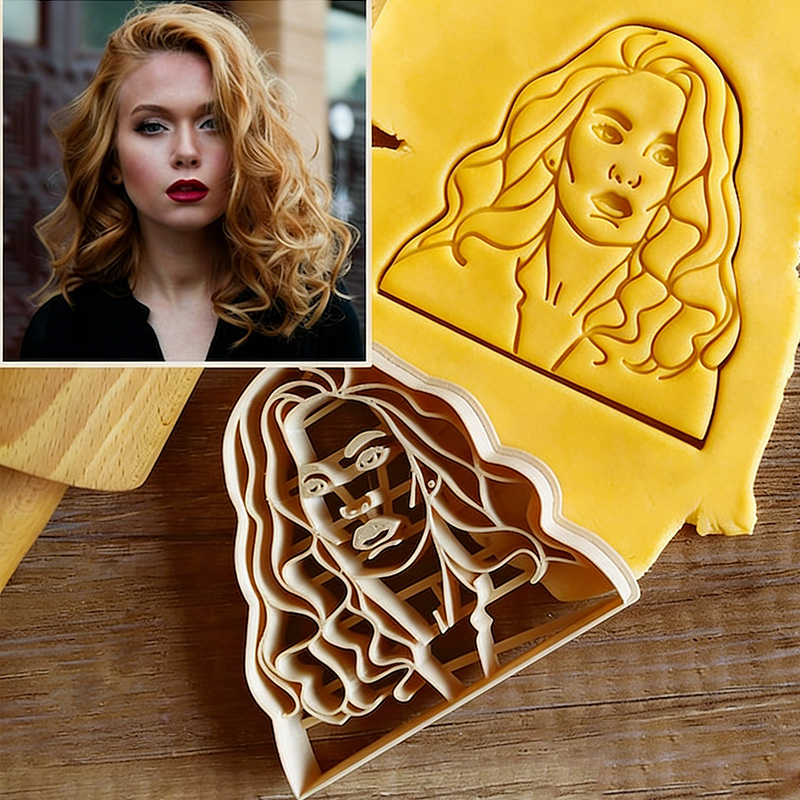Personalized Photo Face Portrait Cookie Cutter Gift for Her Photo Face Gift Funny Cookie Cutter Gift Idea