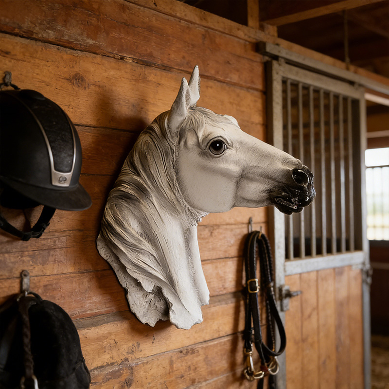 Personalized Horse Wall Sculpture and Vintage Farmhouse Animal Sculptur Unique Gift for Horse Lovers
