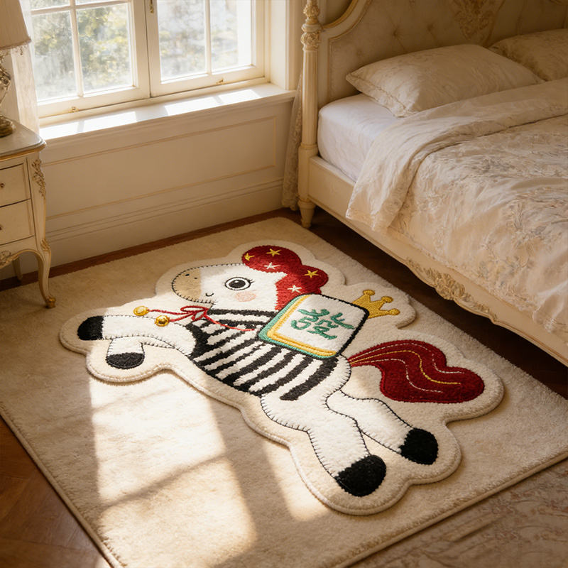 Personalized Mahjong Horse Novelty Rug Add Fun & Luck to Your Bedroom