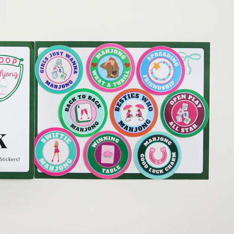 Personalized Mahjong Merit Stickers (18 options - Sold Individually) for Mahiong Lover