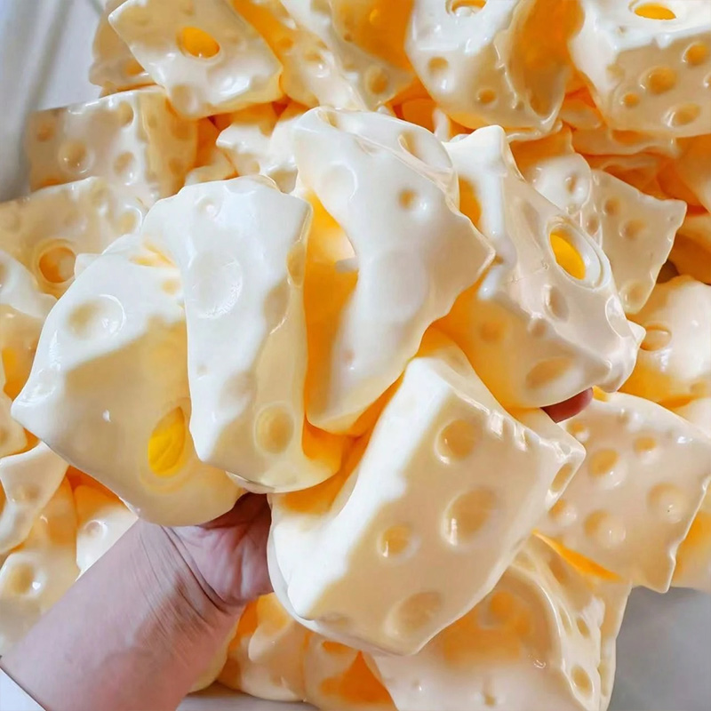 Giant Cheese Vaseline Moldable Non-Rebound Squishy Ball - Stress Relief Gift for Weak Hands