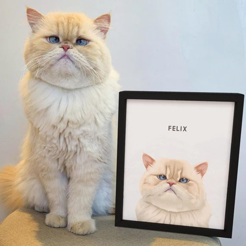 Personalized Pet Lover Modern Pet Portrait