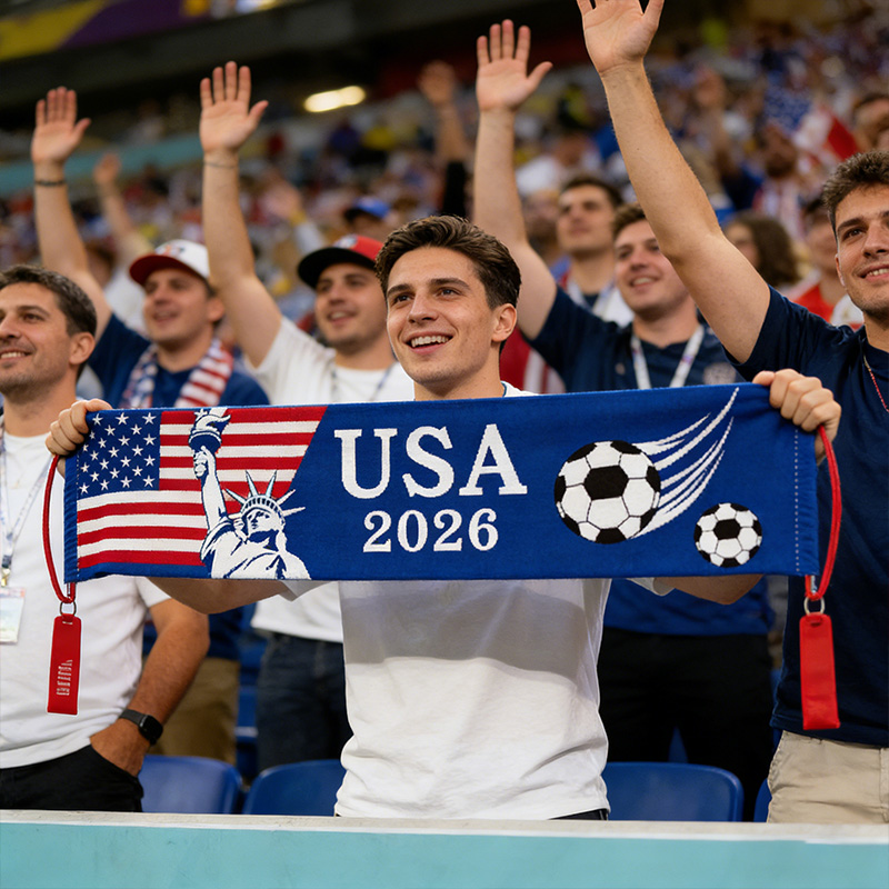 2026 Soccer Match National Flag 4 Pack Banners Handheld National Flag Banners for Soccer Fans