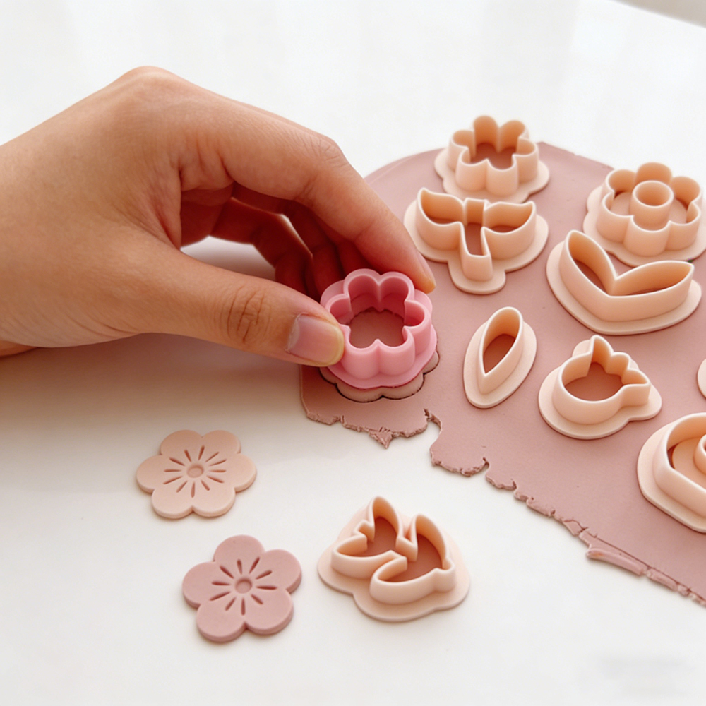 Floral Polymer Clay Cutter Set 11 Piece Flower Shape Clay Tools for Handmade Earrings Jewelry Making and DIY Clay Art