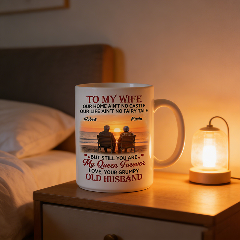 Personalized To My Wife Mug Custom Mug for Wife with Couple Name Anniversary Gift for Her