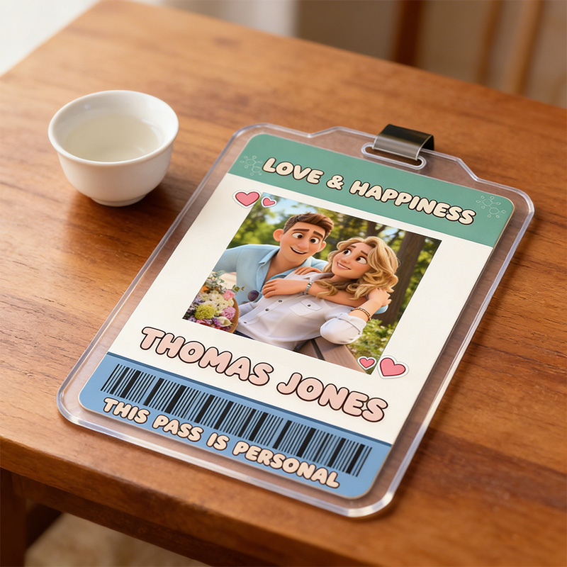 Personalized Couple Photo Drive Safe Car Visor Clip Valentines Day Gift for Him Her