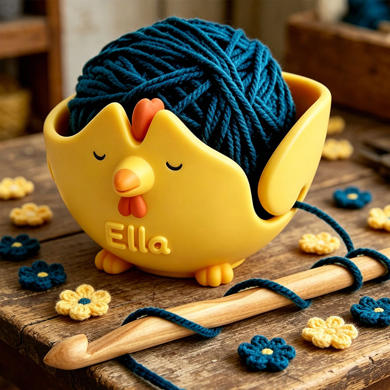 3D Printing Fox Cat Highland Cattle Fowl Frog Koala Dog Yarn Bowl Knitting Bowl Crochet Bowl