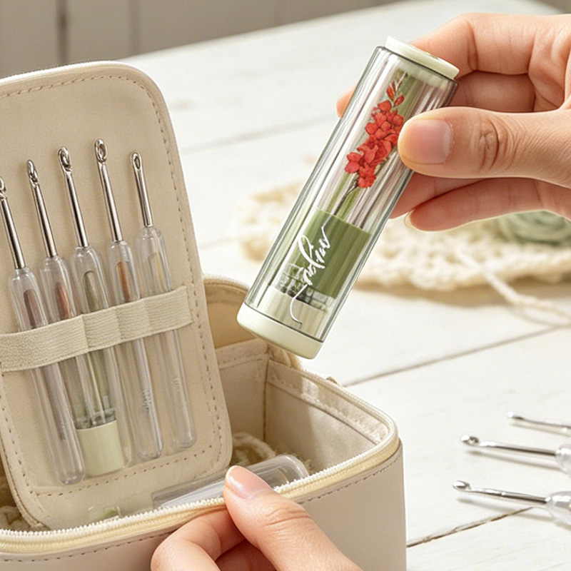 Pop up Needle Storage Magnetic Sewing Needle Case Magnetic Sewing Needle Case with Pop-Up Tray Multi-Purpose Needle & Thread Kit for Crochet Seaming & Diy Repair