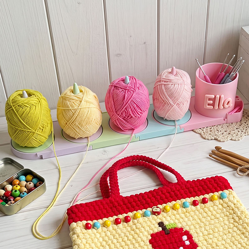 Personalized Crochet Tool Storage Box Crochet Tool Storage Rack Yarn Ball Holder Which Feeds by Revolving the Wool for Knitting and Crocheting