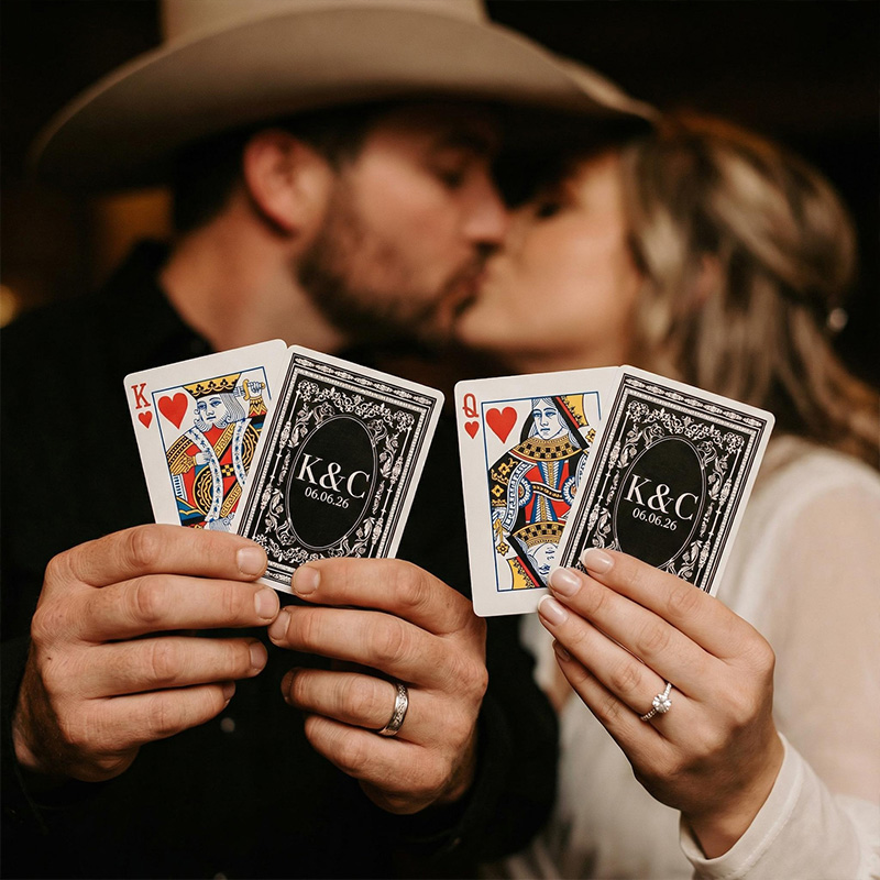 Personalized Fun Wedding Guest Message Playing Cards Deck Personalized Wedding Guest Book Alternative - Unique Wedding Playing Cards