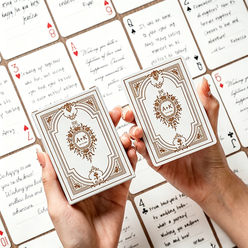 Personalized Wedding Guest Message Playing Cards Deck Personalized Wedding Guest Book Alternative - Unique Wedding Playing Cards