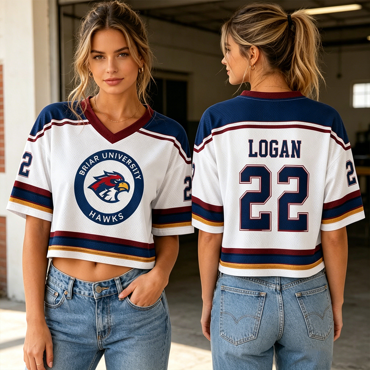 Personalized Hockey Romance Inspired Unisex Crop Mesh Jersey Hockey Gift Bookish Apparel Fan Gift