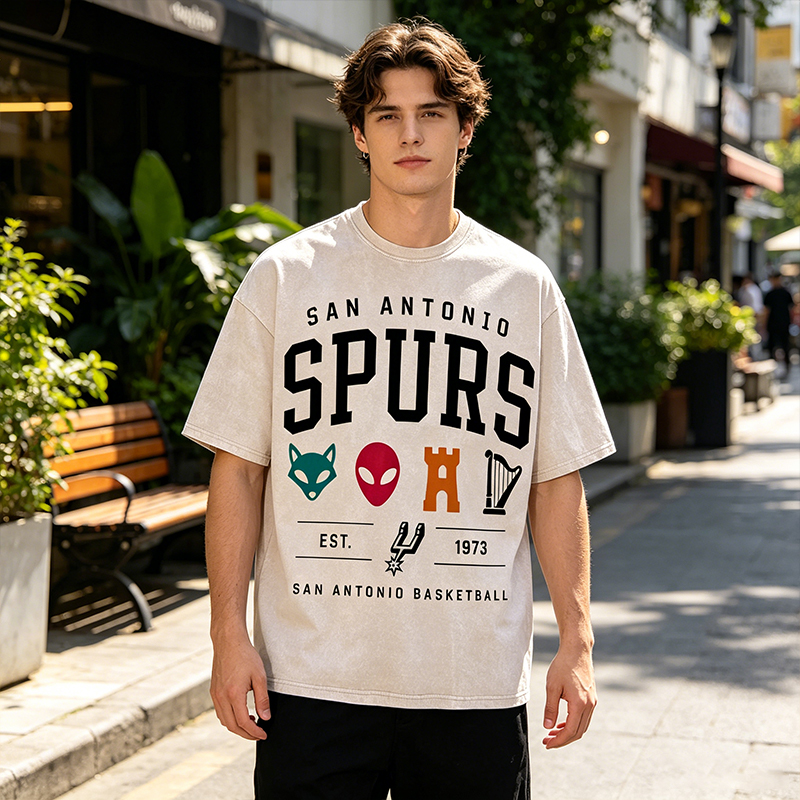 Basketball Washed T-Shirt San Antonio Spurs Gift for Fans