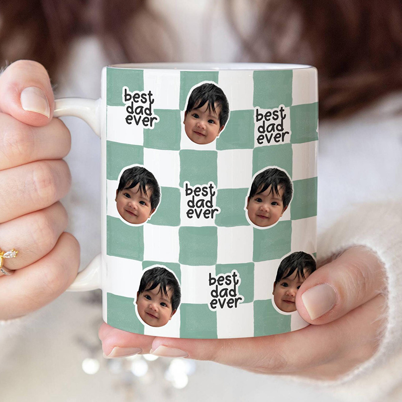 Personalized Dad Mug Father's Day Mug Gift for Dad Custom Baby Face Mug New Parents Gifts Grandparent Present