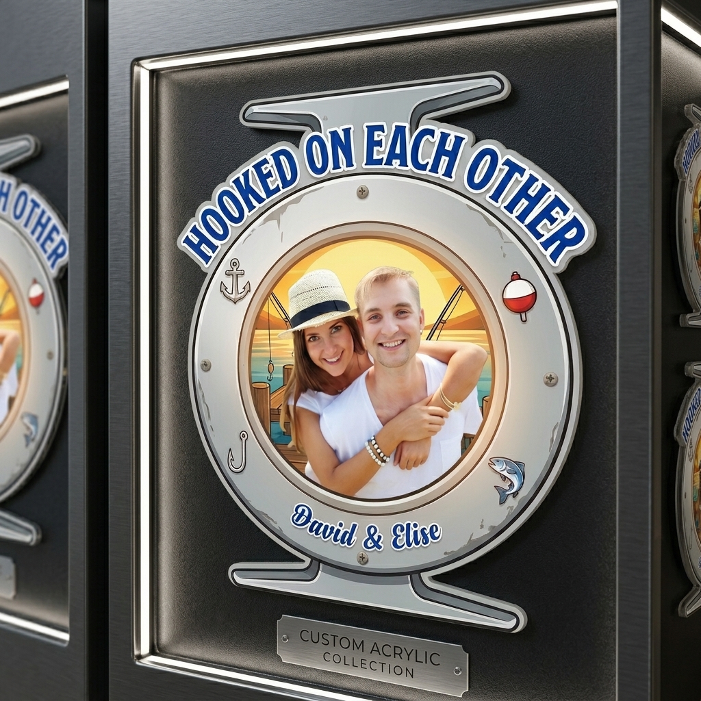 Personalized Couple Photo Fridge Magnet Hooked on Each Other Since xxx Refrigerator Magnet Couple Gift Anniversary Gift for Her Him