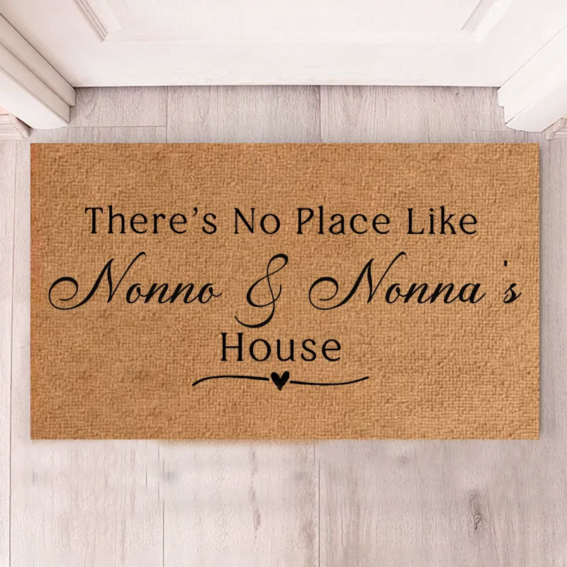 Personalized There Is No Place Like Our House Doormat Housewarming Gift Durable Welcome Mat for New Home Indoor Outdoor Door Mat Family Home Decor Rug
