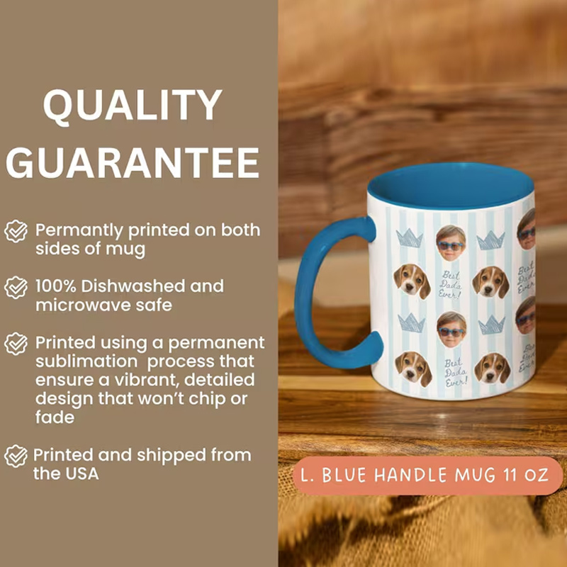 Personalized Photo Mug for Grandpa Papa Baby Face Coffee Cup Custom Baby Mug Gift for Daddy Grandpa Fathers Day Gift Pops Dada gift