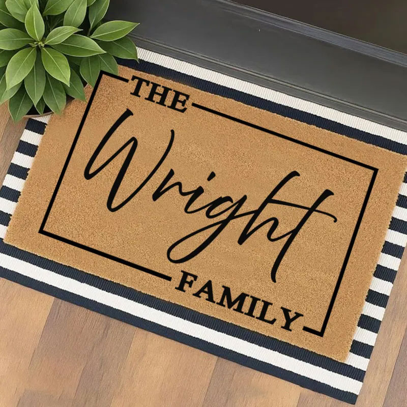 Personalized Coir Doormat Custom Welcome Mat Perfect Engagement Gift for Couples Home Decor Housewarming Gift