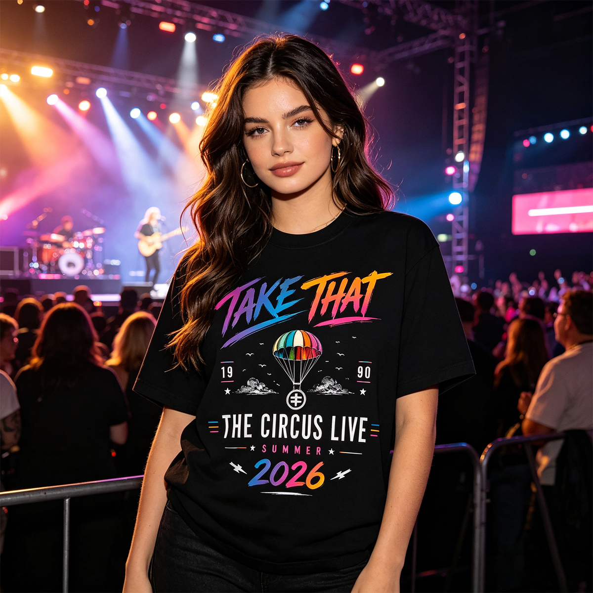 Take That Circus Live Summer 2026 Shirt Retro Concert Tour Tee Vintage 90s Inspired Graphic T-Shirt Colorful Festival Merch Gift