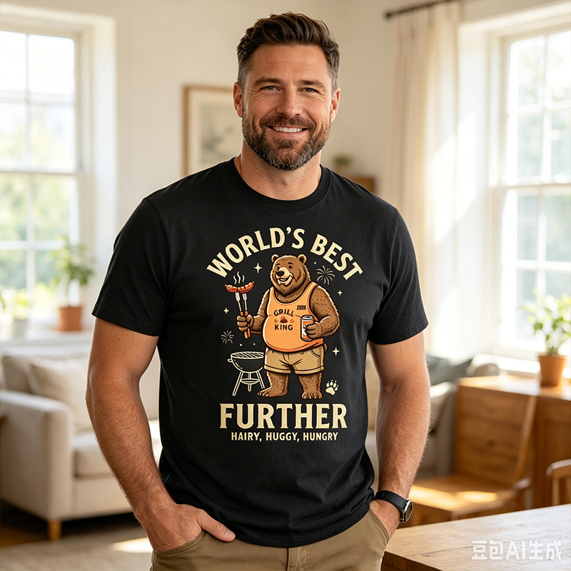 Personalized Word's Best Further Shirt Dad T-Shirt with Name Custom Birthday Father's Day Gift for Him