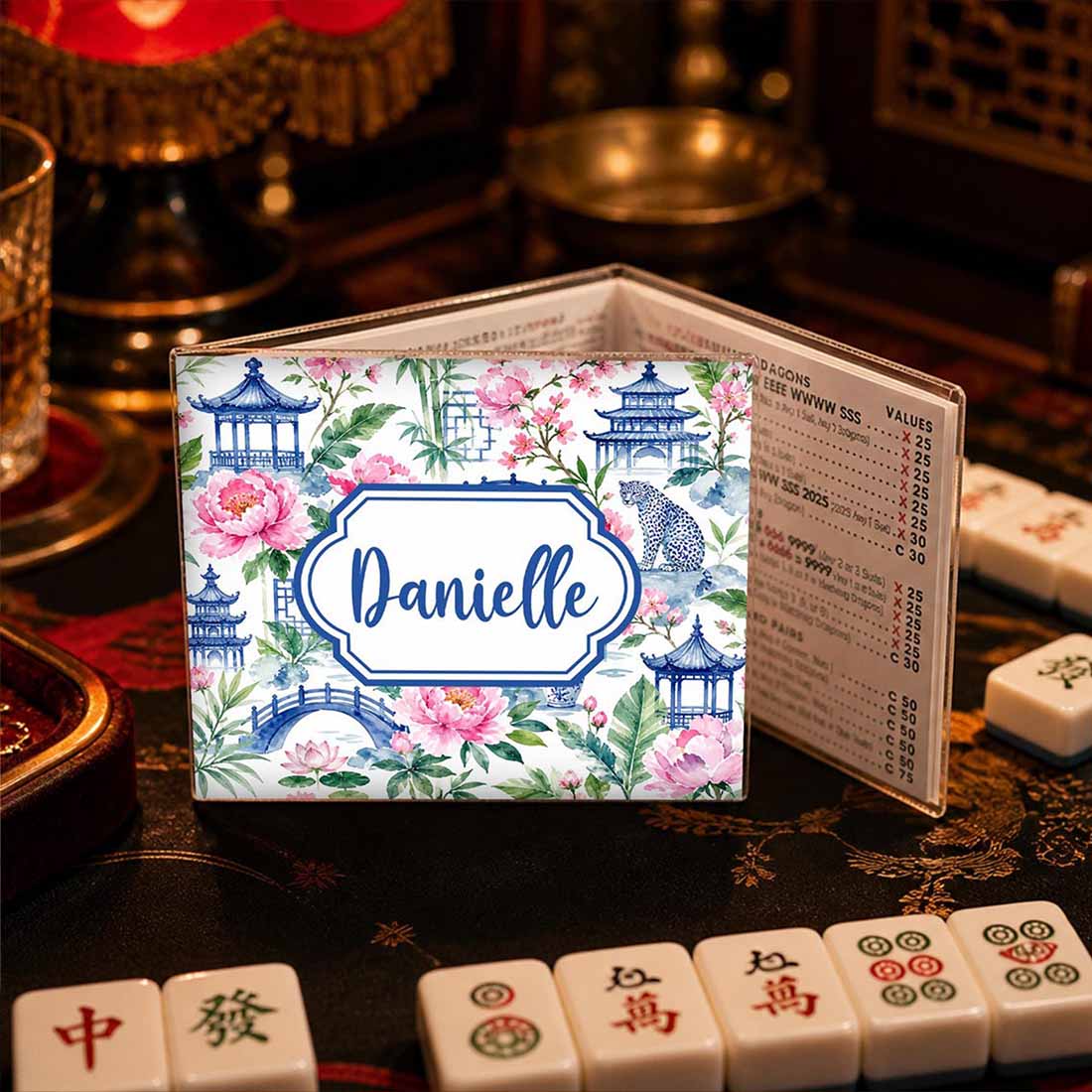 Custom Name Mahjong Card Cover, Personalized Mahjong Card Sleeve, 2026 Mah Jongg Card Protector, Mahjong Birthday Gift for Women Players