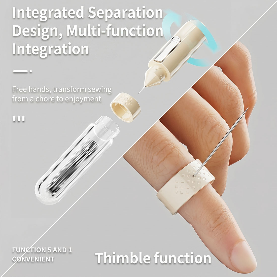 Personalized 2 In 1 Automatic Needle Threading Tool for Hand Stitching Knitting Embroidery and Thread Removal