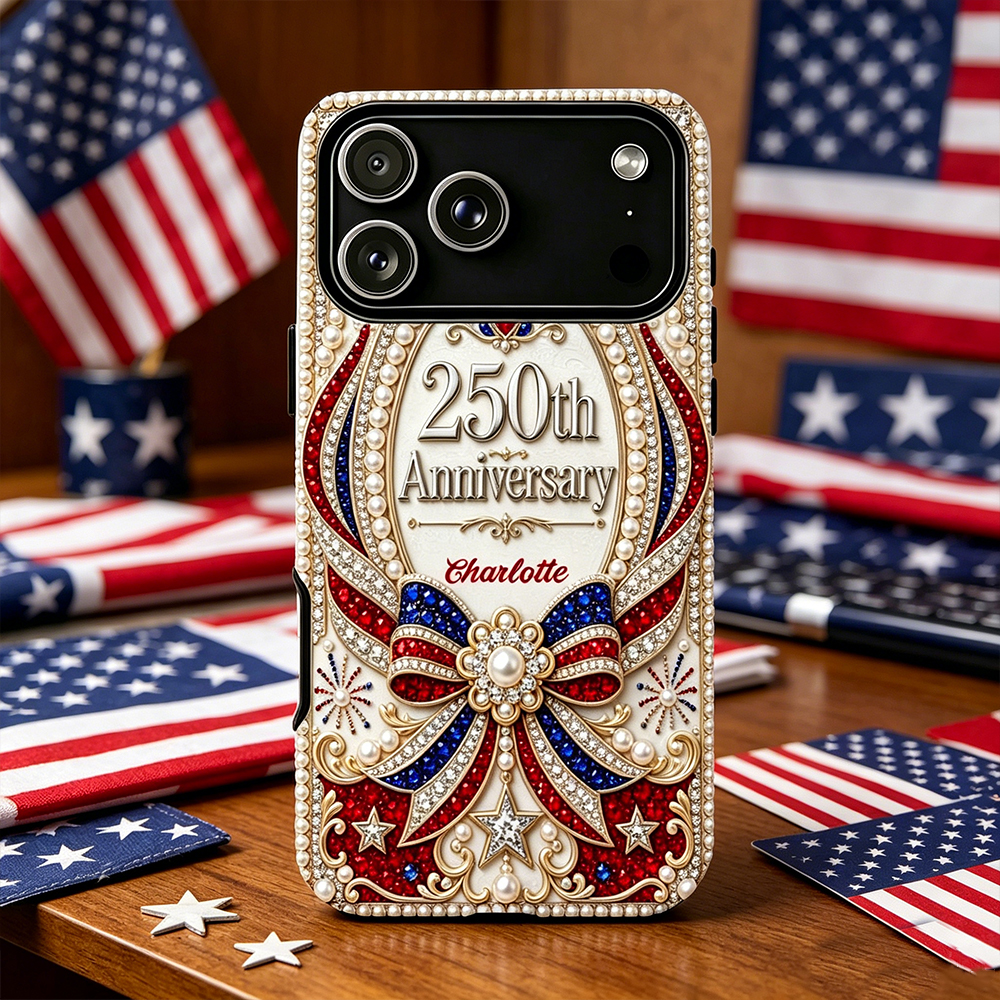 Personalized Phone Case USA 250th Anniversary Gift For Patriots