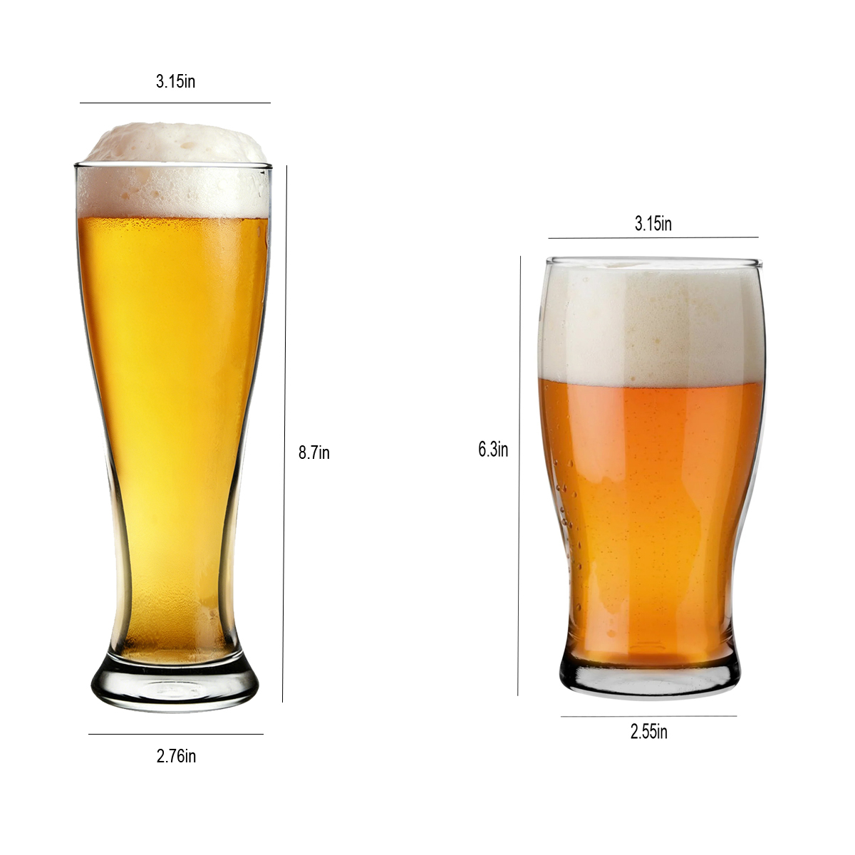 Personalized Beer Glass 19oz and 24oz Custom Name Gift for Him