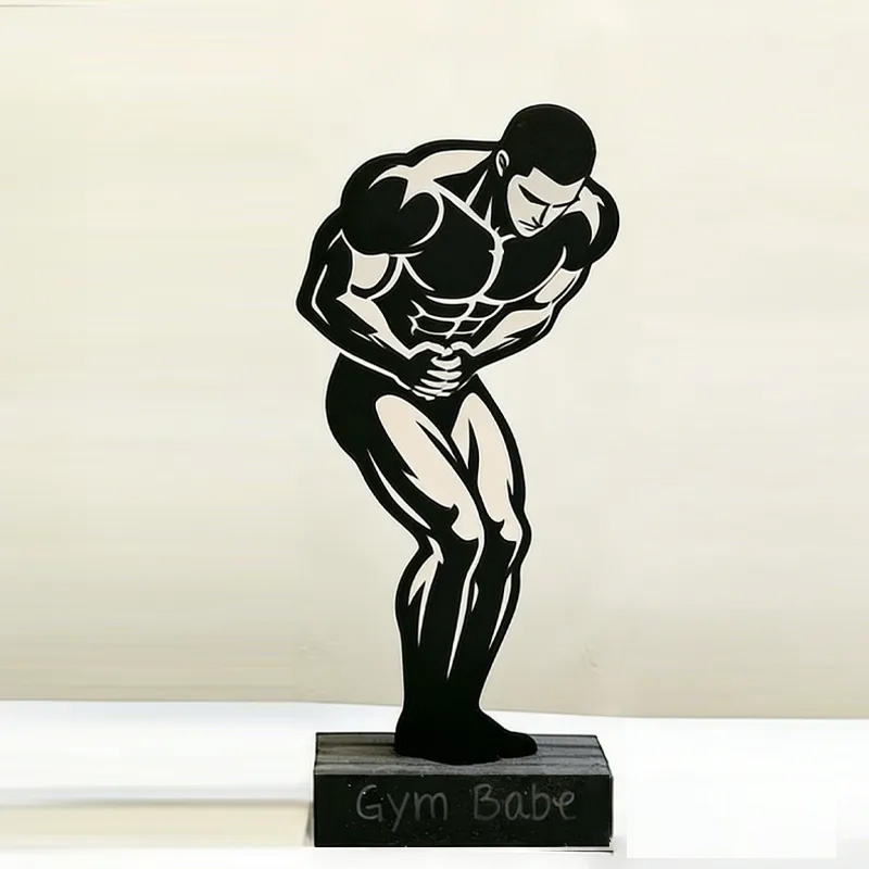 Personalized Standing Gym Bathroom Sign People 3D Printed Custom Fitness Gym I Have To Pee CrossFit Personal Trainer Gift for Coach Trainer Gym Lover