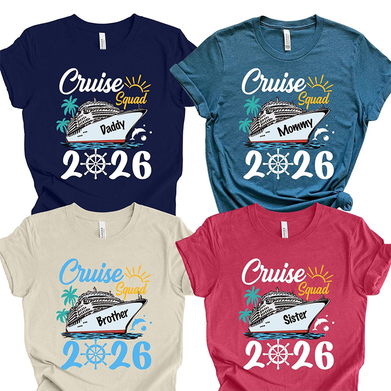 Personalized Cruise Squad 2026 Shirt Matching Family Vacation Tee Cruise Squad Name Shirt Cruise Group Shirts Custom Family Cruise Name Shirts